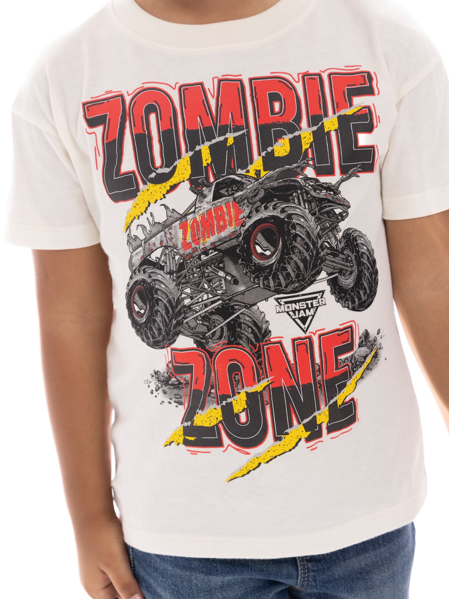 Monster Jam Toddler Boys Zombie Zone Graphic T-Shirt with Short-Sleeves, Sizes 12M-5T