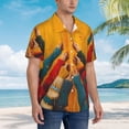thumbnail image 3 of Sikiie Colorful Sweaters And Strings Print Men's Hawaiian Shirt, Summer Beach Button Pocket Short Sleeve T-Shirt,Large, 3 of 7