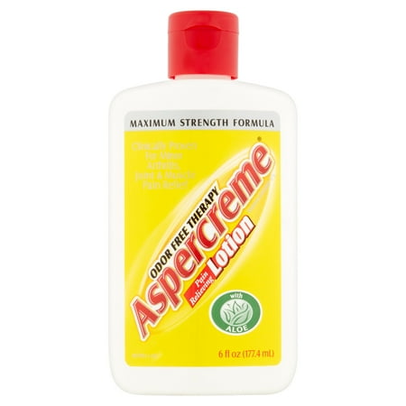 Aspercreme Maximum Strength Formula Odor Free Therapy Pain Relieving Lotion, 6 fl oz