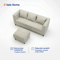 thumbnail image 3 of LASE Muebles Sala Roma Sofá con Otomán Adaptable con Cojines Oxford, 3 of 6