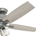 thumbnail image 4 of Hunter 52 inch Indoor Ceiling Fan with LED Lights and Remote Control - Standard Mount Ceiling Fan, 5 Blades, For Bedroom, Living Room, or Kitchen - Gatlinburg 52431, Matte Silver, 4 of 18