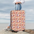 thumbnail image 3 of Lsque Corgi Head with Floal Printed Luggage Cover, Travel Luggage Protector,Scratch and Dirt Resistant, Fits 18-32 Inch Luggage - Medium, 3 of 9