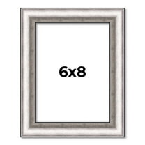 6x8 Frame Silver Real Wood Picture Frame Width 1.25 Inches | Interior Frame Depth 0.5 Inches |