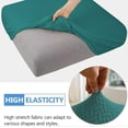 thumbnail image 5 of 3 Pack 100% Waterproof Patio Sofa Cushion Covers, Stretch Outdoor/Indoor Individual Seat Cushion Cover Furniture Protector Sofa Slipcover, Dark Green, 5 of 9