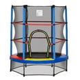 thumbnail image 1 of CoSoTower Trampoline pour Enfants de 55 Pouces avec Filet de Protection pour Intérieur/extérieur, Trampoline pour Garçons et Filles de 3 à 6 Ans, Multicolore, 1 of 7