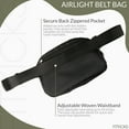 thumbnail image 6 of FITKICKS Airlight Belt Bag Lightweight Fanny Pack, Waist Pouch with Adjustable Strap - Black, 6 of 6