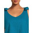 thumbnail image 5 of Terra & Sky Women's Plus Size Knit Tank Top with Tie Shoulder, 5 of 5