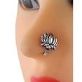 thumbnail image 3 of Efulgenz Indian Oxidised Silver Wonderful Press On Nose Clip Ring for Girls and Women, 3 of 3