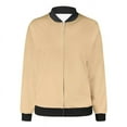 thumbnail image 3 of Women Fashion Floral Print Round Neck Casual Loose Long Sleeve Coat Cardigan Top Netted Cardigan Sweater Button up And Cardigans for Women Tan Sweater Women Cardigan Shaker Zip Front Cardigan Warm, 3 of 4
