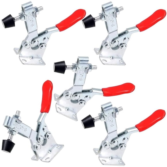 Toggle Clamp,5Pcs Toggle Clamp Device,Hand Tool,Non-Slip,Quick Release,Sturdy,Tooling Clamps Engraving Welding Lengthening Clamps Toggle Clamp Device