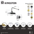 thumbnail image 4 of Kingston Brass KBX4633HLTSO Metropolitan Single-Handle Shower Faucet, Trim Only, Antique Brass, 4 of 5