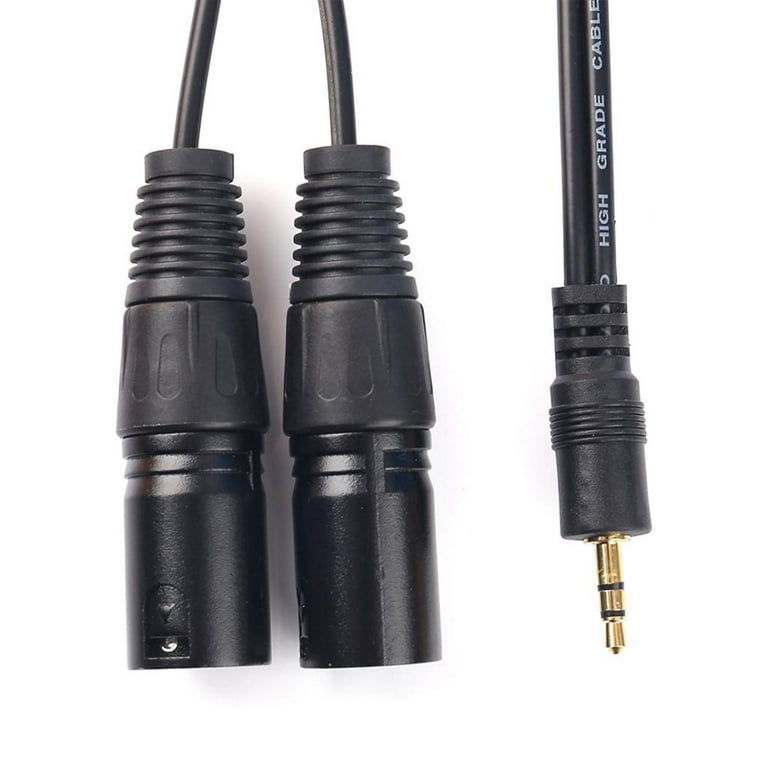 Dual XLR Male To 3.5mm Cable, Unbalanced Dual Male XLR To 1 Dual XLR Male To 3.5mm Cable, Unbalanced Dual Male XLR To 1