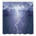 thumbnail image 3 of Ambesonne Grey Shower Curtain, Thunderstorm Dark Clouds, 69"Wx75"L, Blue, 3 of 5