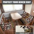 thumbnail image 2 of Qpednta Aztec Cow Horse RV Dinette Cushions Stretch Camper Cushion Covers Furniture Protection for RV Camper Car Bench Seats with 1 Backrest Cover & 1 Bench Cover, 2 of 7