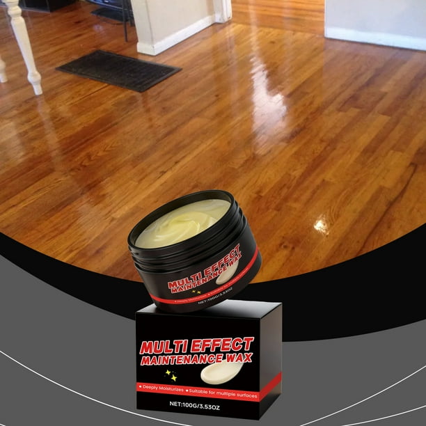 Pulidor para Pisos de Madera, Revestimiento Protector, con Brillo Natural, Limpieza y Protección, 100g para Madera Sólida, Laminado y Pisos de Ingeniería