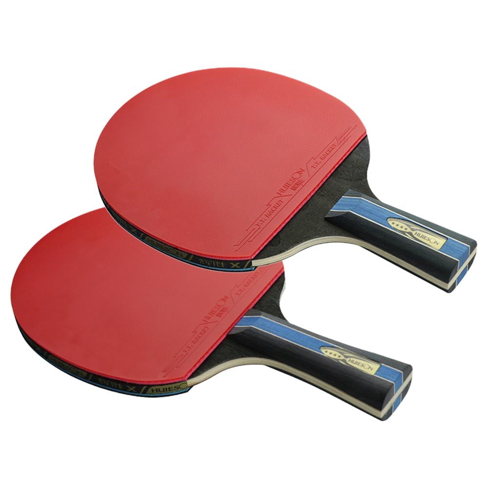 Splihome Perfect for Players of All Levels Our Double Face Pimples in Sticky Rubber Table Tennis Racket with Seven Layer Wood,Long Handle