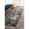 thumbnail image 2 of Vintage Crowned Border Blue Runner Rug - 2'6 x 8', 2 of 4