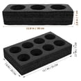 thumbnail image 2 of OUNONA Drink Carrier Tray Black Epe for Takeout Beverages At Home 2Pcs, 2 of 8