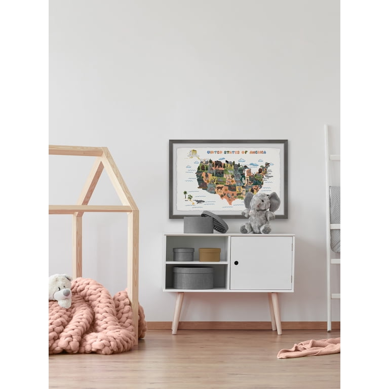 【Mappin&Webb】 マッピンアンドウェッブ ギャラリートレー 45cm Marmont Hill Colorful US Animals Map Framed Wall Art - Walmart.com