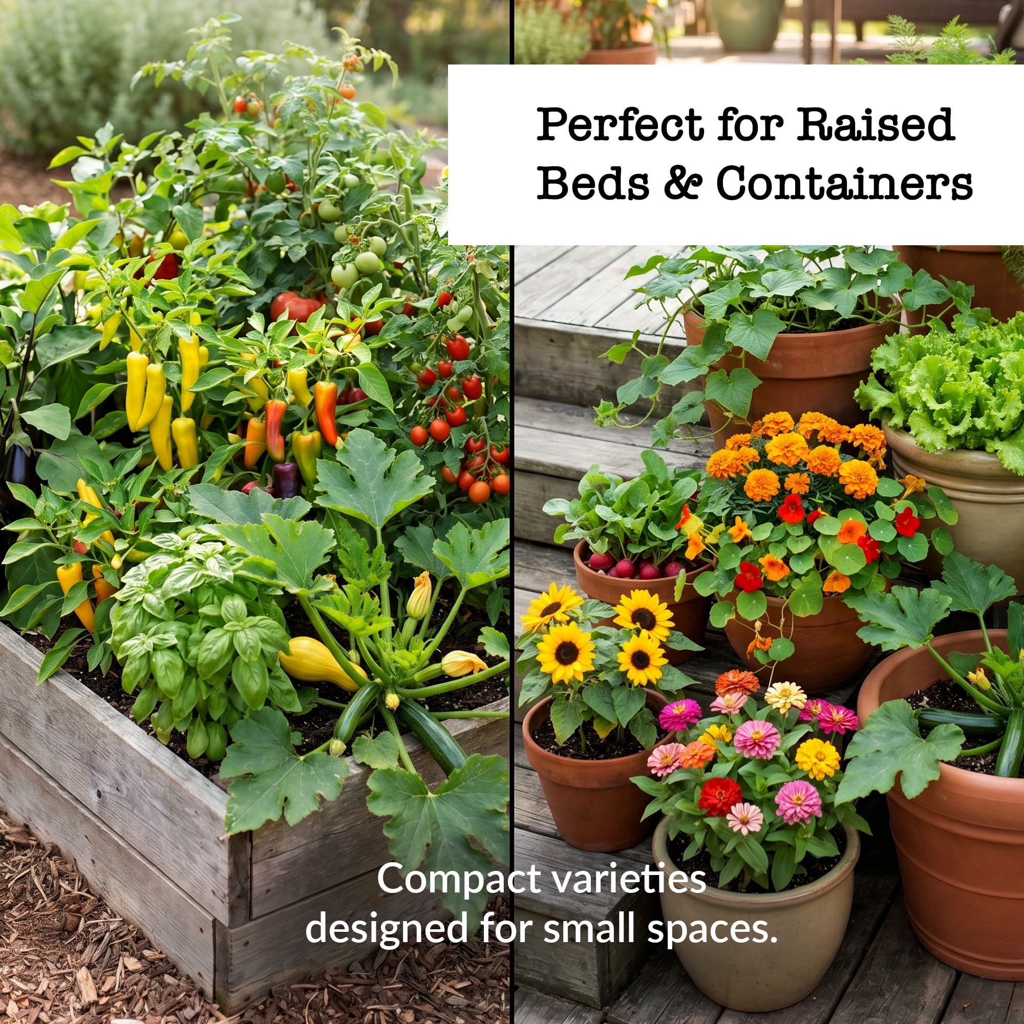 Ferry-Morse Easy Grow Garden Seed Variety Pack, 10 Pack – Organic Vegetable and Flower Seeds for Raised Beds and Container Gardening