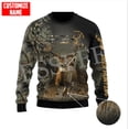 thumbnail image 4 of Suéter feo de Navidad con estampado 3D de camuflaje para caza de ciervos, con nombre personalizado, para cosplay, estilo Harajuku, manga larga, para invierno, X1, 4 of 5