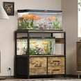 thumbnail image 2 of Fish Tank Stand, Aquarium Stand with Drawer, Power Outlet, Heavy Duty Metal Frame, for Fish Tank, Turtle & Reptile Terrarium, 2 of 18