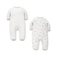 thumbnail image 3 of Little Me Baby 2 Pack Footies, White/Multi, Preemie, 3 of 3