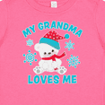 thumbnail image 4 of Inktastic Polar Bear My Grandma Loves Me in Santa Hat with Snowflakes Boys or Girls Baby T-Shirt, 4 of 5
