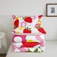 thumbnail image 5 of Erosebridal Cartoon Strawberry Bedding Twin Comforter Set,Kawaii Flower Down Comforter,Floral Decoration,Reversible,Lightweight,2-Piece, 5 of 8