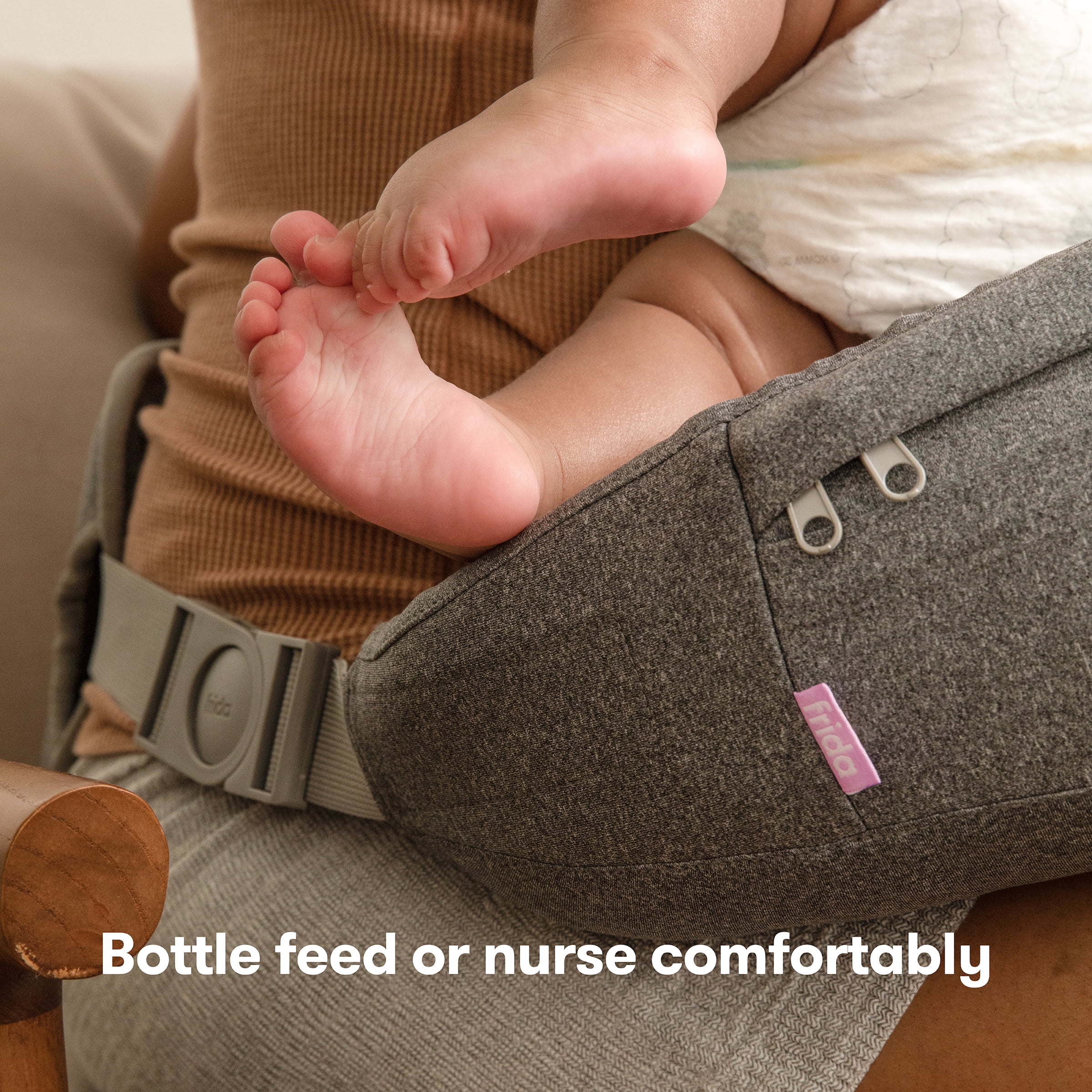 Frida Mom Adjustable Nursing Pillow for Breastfeeding and Postpartum Care, Gray