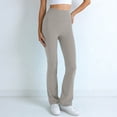 thumbnail image 2 of DHFJKG High Waisted Flare Yoga Pants Women Bootcut Leggings Stretchy Soft Workout Athletic Gym Pants, 2 of 6