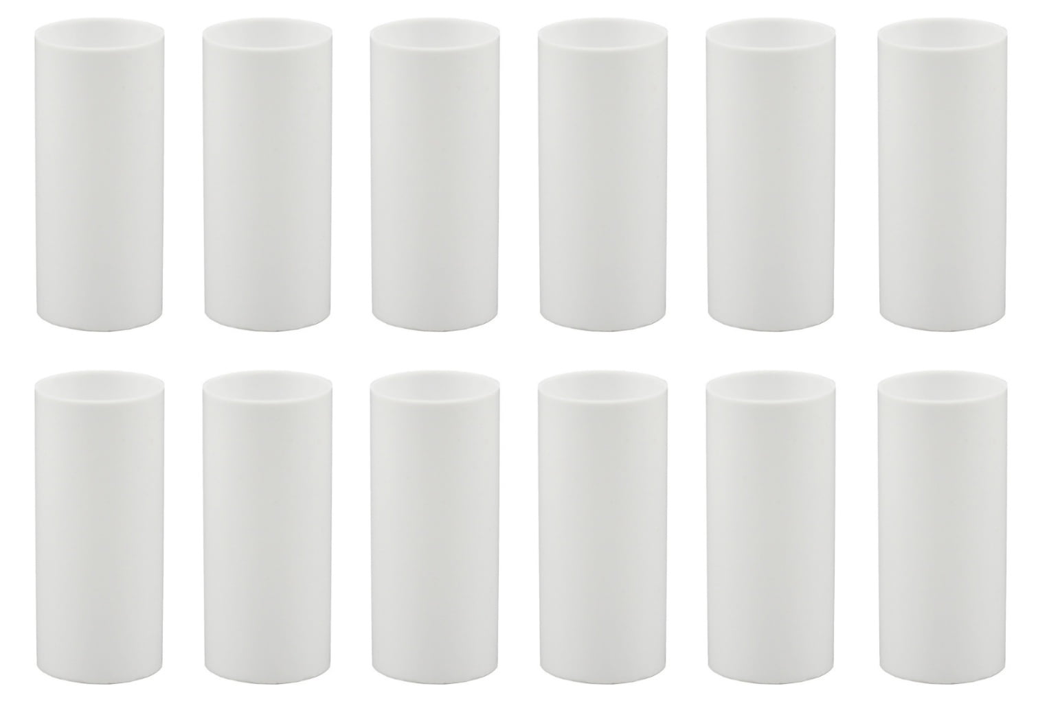 Creative Hobbies 2 Inch Tall White Plastic Candle Covers Sleeves