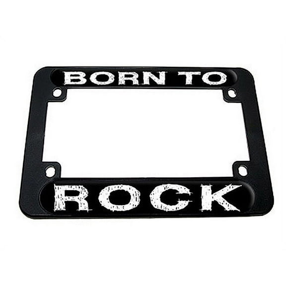 Born To Rock Motorcycle License Plate Frame
