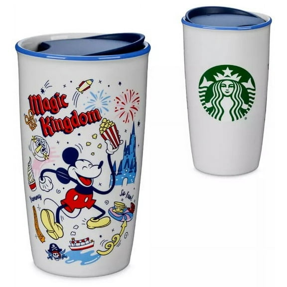 Disney Magic Kingdom Mickey Long Arms Porcelain Starbucks Tumbler