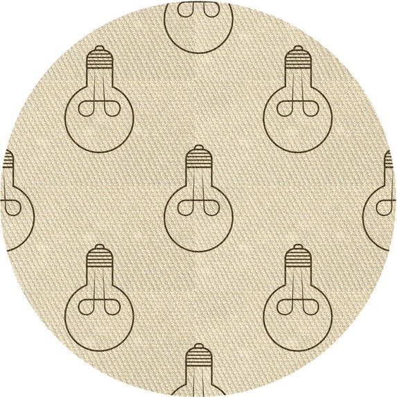 Ahgly Company Indoor Square Patterned Moccasin Beige Area Rugs, 3' Square