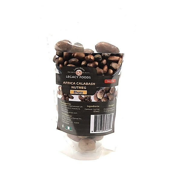 African Calabash Nutmeg (Ehuru) 2oz/57g. Product of Nigeria