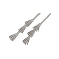 thumbnail image 3 of Cinturones de cuerda trenzada para mujeres INSPIRE CHIC, cinturones delgados bohemios con borlas y cadena, con anillo de metal para falda o vestido 47.2x0.2" gris, 3 of 6