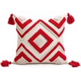 thumbnail image 1 of Lently Christmas Holiday Decorative Embroidered Throw Pillow Cover Cushion Case (A_ Square red 18x18Inch), 1 of 6
