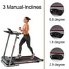 Folding Treadmill for Home with Desk - 2.5HP Compact Electric Treadmill for Running and Walking Foldable Portable Running Machine for Small Spaces Workout, 265LBS Weight Capacity