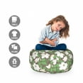 thumbnail image 2 of Floral Storage Toy Bag Chair, Magnolia Flower Bouquets Blooming Petals Gardening Field Pattern, Stuffed Animal Organizer Washable Bag, Small Size, Green Brown and Multicolor, by Ambesonne, 2 of 3