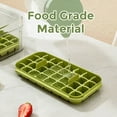 thumbnail image 4 of Ice Cube Tray for Freezer, 64 Nuggets Ice Cubes Molds with Lid and Bin, Silicone Ice Freezer Container, Spill- Removable Lid & Ice Scoop, for Whiskey,Cocktail ,Green, 4 of 11