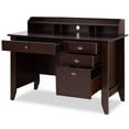 thumbnail image 5 of Giantex Vintage Computer Desk, Home Office Computer Table, Spacious Wooden Executive Writing Study Desk, Brown, 5 of 5