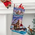 thumbnail image 2 of Moana 2 Tema: Calcetines de Navidad, fino lino blanco para colgar en escaleras y chimenea, decoración navideña para el hogar, regalo de Navidad. 45cm × 32cm, 2 of 5