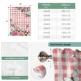 thumbnail image 6 of Pink Spring Floral Balloon Curtains for Living Room/French Door, Watercolor Flowers Butterfly Checkered Tie Up Curtains 63 Inch Length Energy Saving Kitchen Curtains Shades for Windows 42"x63", 6 of 8