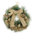 thumbnail image 2 of WASHWEPE Plastic Golden Wreath For Christmas Party Outdoor Decor 1Pack 11In, 2 of 9
