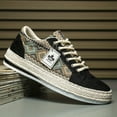 thumbnail image 1 of Zapatos de lona con cordones y caña baja para hombre, zapatillas de skate transpirables de moda, zapatillas deportivas para hombre, 1 of 5