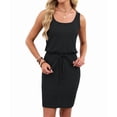 thumbnail image 3 of Women'S Waffle Knit Tank Dress Sleeveless Square Neck Casual Summer Outfit, 3 of 9