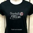 thumbnail image 5 of Baseball Mom Swoosh Sparkly Ball Bling Iron-on Clear Rhinestone Transfer by JCS Rhinestones, 5 of 5