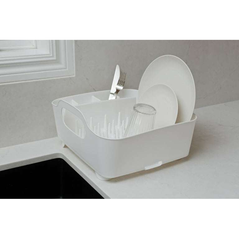 Umbra Tub Dish Drying Rack – Lightweight Self-Draining Dish Rack