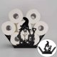 thumbnail image 3 of Soporte para papel higiénico enano, almacenamiento de pañuelos para oficina, cocina, baño, decoración Pala, 3 of 6